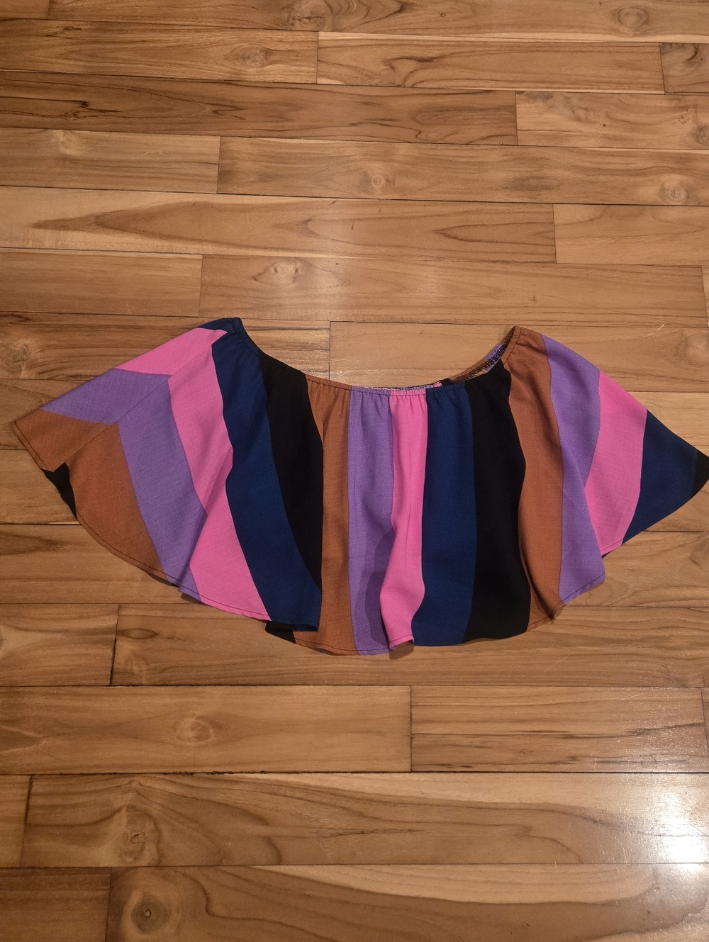 Show Me Your MuMu Striped Off-Shoulder Top - Pink, Purple, Navy, Brown, Black
